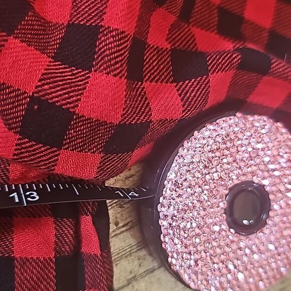 Red plaid long sleeve dress size 8 H&M - Picture 7 of 13